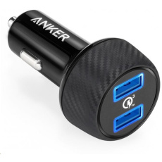 Anker PowerDrive Speed s dvoma nabíjačkami Quick Charge 3.0 portov, farba čierna