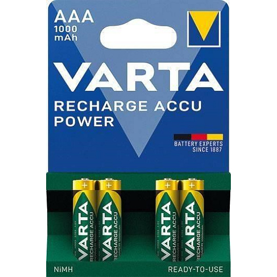 Varta LR03/4BP 1000 mAh Ready to use (Blistr 4ks) Varta LR03/4BP 1000 mAh Ready to use (Blistr 4ks)
