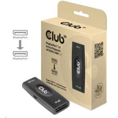 Club3D Adaptér aktivní DisplayPort 1.4 Repeater 4K120HZ HBR3 (F/F), černá