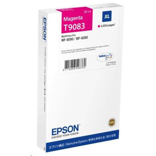 Atramentová kazeta EPSON WorkForce-WF-6xxx XL Magenta 39 ml