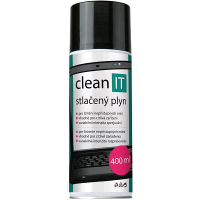 CLEAN IT Stlačený vzduch 400 ml (náhrada za CL-1)