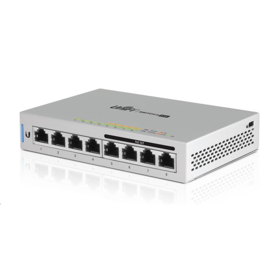 UBNT UniFi Switch US-8-60W [8xGigabit, 4 porty s PoE+ 60W 802.3af, neblokujúce 8Gbps]