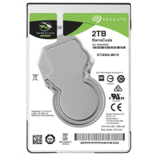 SEAGATE HDD 2TB BARRACUDA, 2.5", SATAIII, 5400 RPM, Cache 128MB, 7mm SEAGATE HDD 2TB BARRACUDA, 2.5", SATAIII, 5400 RPM, Cache 128MB, 7mm