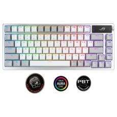 ASUS klávesnice ROG AZOTH Moonlight White, mechanická, Bluetooth, US, bílá ASUS klávesnice ROG AZOTH Moonlight White, mechanická, Bluetooth, US, bílá