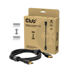 Club3D Kabel DisplayPort 2.1 na DisplayPort 2.1, VESA DP80, 8K240Hz/10K60Hz (M/M), 2m, černá Club3D Kabel DisplayPort 2.1 na DisplayPort 2.1, VESA DP80, 8K240Hz/10K60Hz (M/M), 2m, černá