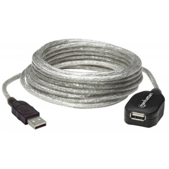 MANHATTAN USB kábel 2.0 A-A aktívne predĺženie 5 m, možnosť reťazenia