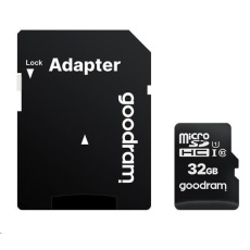 Karta GOODRAM MicroSDHC 32GB M1AA, UHS-I Class 10, U1 + adaptér