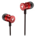 GENIUS sluchátka HS-M316 METALLIC RED, 4pin 3,5 mm jack, červená
