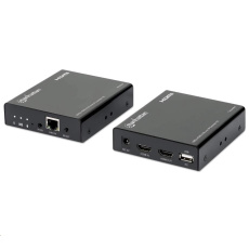 Manhattan prodlužovací sada, 1080p HDMI KVM over IP Extender Kit, černá