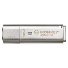 Kingston 128GB IKLP50 IronKey Locker+ 50 AES USB, s 256bitovým šifrovaním