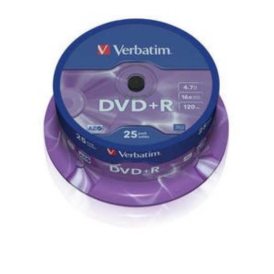 VERBATIM DVD+R(25-balenie)Vreteno/General Retail/16x/4.7GB