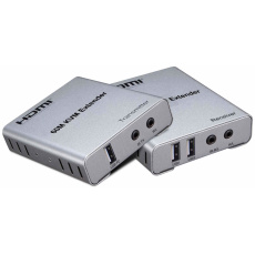 PremiumCord HDMI KVM extender s 2xUSB na 60m s audiem přes jeden kabel Cat5/6 PremiumCord HDMI KVM extender s 2xUSB na 60m s audiem přes jeden kabel Cat5/6