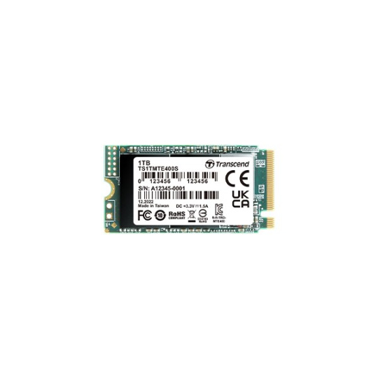 TRANSCEND SSD 400S 1TB, M.2 2242,PCIe Gen3x4, NVMe, 3D TLC, bez DRAM