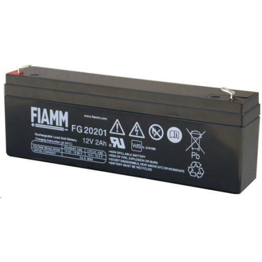 Batéria - Fiamm FG20201 (12V/2,0Ah - Faston 187), životnosť 5 rokov