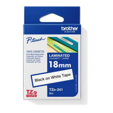 BROTHER TZE241 - TZ kazeta široká 18 mm, laminovaná TZE-241, biela/čierna farba písma BROTHER TZE241 - TZ kazeta široká 18 mm, laminovaná TZE-241, biela/čierna farba písma