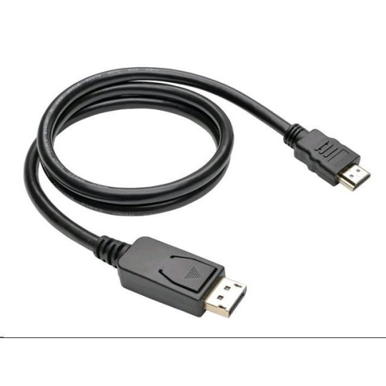 C-TECH DisplayPort/HDMI kábel, 1 m, čierny