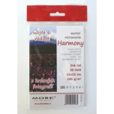 ARMOR MORE Fotopapier Harmony 180g, 10x15 / matný, 20 listov, fotografie 10x15cm ARMOR MORE Fotopapier Harmony 180g, 10x15 / matný, 20 listov, fotografie 10x15cm