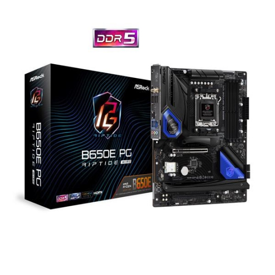 BAZAR - ASRock MB Sc AM5 B650E PG Riptide WIFI, AMD B650, 4xDDR5, 1xHDMI, WI-FI - Po opravě (Komplet)