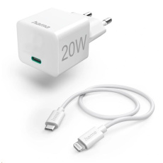 Hama set: rychlá USB nabíječka USB-C PD 20 W + kabel USB-C Lightning 1 m