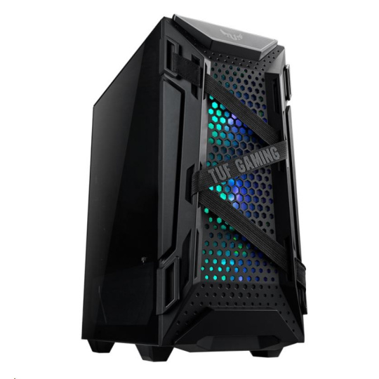 ASUS skriňa TUF GAMING GT301 BLACK AURA, ATX Tower, čierna, bez zdroja