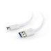 GEMBIRD CABLEXPERT USB 3.0 Kábel AM na typ C (AM/CM), 1,8 m, biely