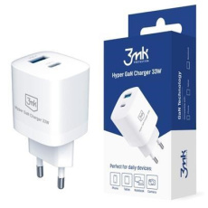 3mk síťová nabíječka - Hyper GaN Charger 33W, bílá 3mk síťová nabíječka - Hyper GaN Charger 33W, bílá