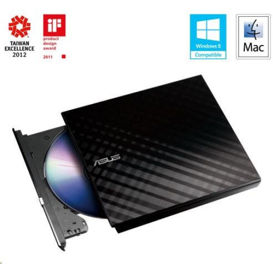 ASUS DVD Writer SDRW-08D2S-U LITE/BLACK, externá štíhla DVD-RW, čierna, USB