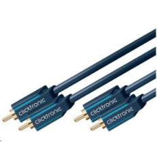 Kábel ClickTronic HQ OFC 2x Cinch - 2x Cinch RCA, M/M, 10 m Kábel ClickTronic HQ OFC 2x Cinch - 2x Cinch RCA, M/M, 10 m