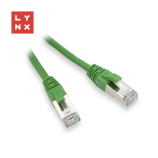 LYNX FTP patch kabel Cat5e PVC, CCA, 3m, zelený LYNX FTP patch kabel Cat5e PVC, CCA, 3m, zelený