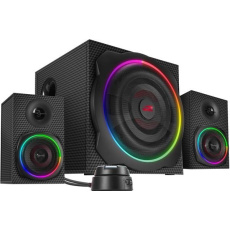 SPEED LINK reproduktory GRAVITY CARBON RGB 2.1 Subwoofer System, černá SPEED LINK reproduktory GRAVITY CARBON RGB 2.1 Subwoofer System, černá