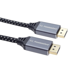 Kábel PREMIUMCORD DisplayPort 1.4 pripojovací kábel, kovové a pozlátené konektory, 1 m