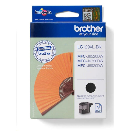 BROTHER INK LC-129XLBK (inkoust black 2400 str., ISO / IEC 24711)  POUZE (6520,6920) !