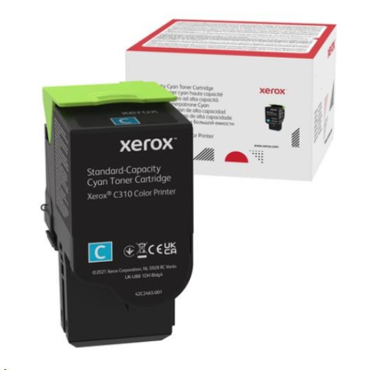 Azurová tonerová kazeta Xerox so štandardnou kapacitou pre C31x (2 000 strán)