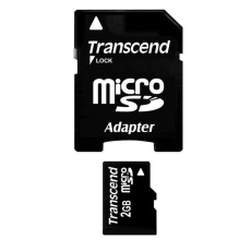 Karta TRANSCEND MicroSD 2GB + adaptér