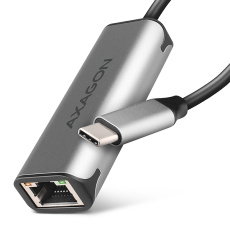 AXAGON ADE-25RC USB-C 3.2 Gen 1-2.5 Gigabitová sieťová karta Ethernet, Realtek 8156, automatická inštalácia, sivá
