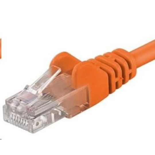 PREMIUMCORD Patch kábel UTP RJ45-RJ45 CAT5e 10m oranžový