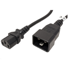 PREMIUMCORD Napájací kábel 230V 10A 1m, konektory IEC 320 C13 - IEC 320 C20 PREMIUMCORD Napájací kábel 230V 10A 1m, konektory IEC 320 C13 - IEC 320 C20